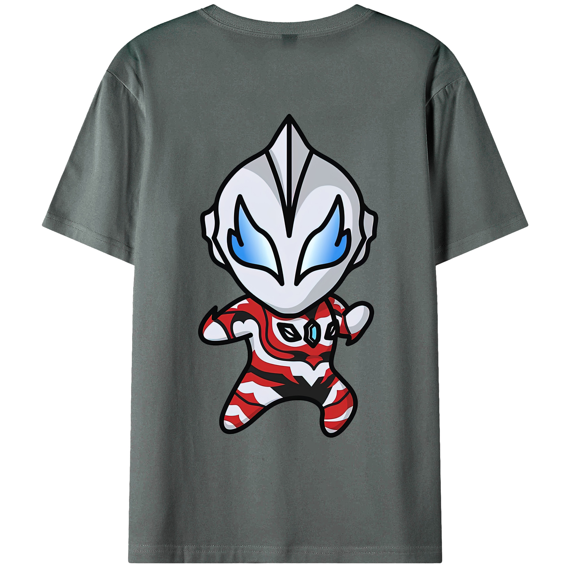 （画像用） ウルトラマン Ultraman 綿100％ メンズ半袖Tシャツ（バックプリント） 通気性